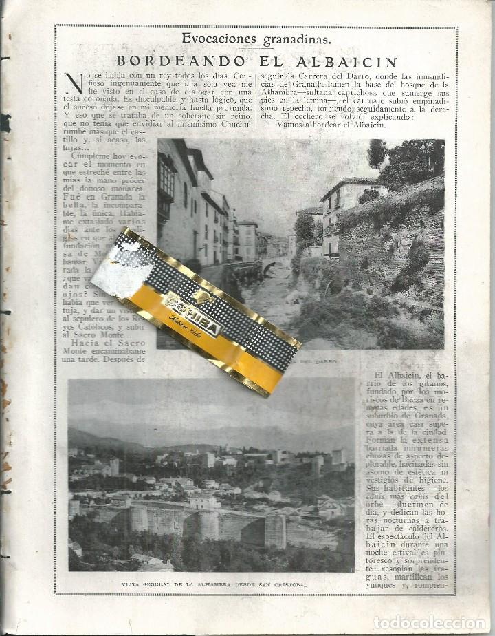Collezionismo di Riviste e Giornali: BYN 11 MAY 1924.N&ordm; 1721. EVOCACIONES GRANADINAS BORDEANDO ALBAICIN AUGUSTO MARTINEZ OLMEDILLA