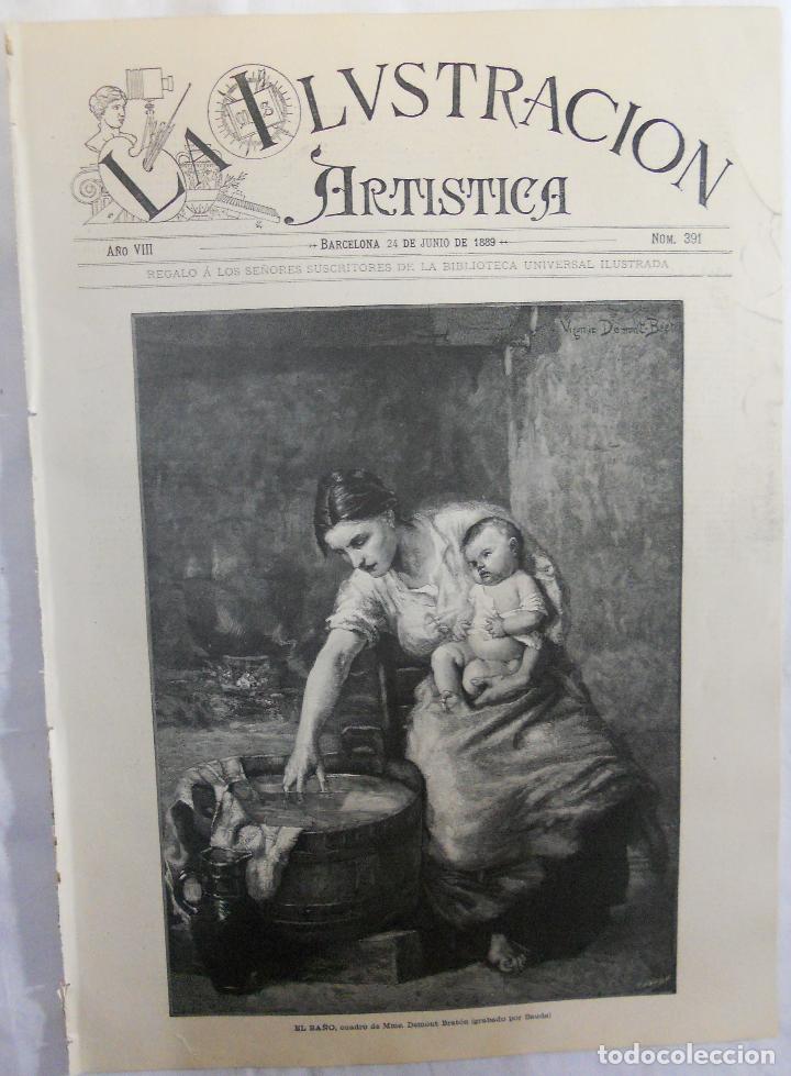 Collezionismo di Riviste e Giornali: LA ILUSTRACI&Oacute;N ART&Iacute;STICA. A&Ntilde;O VIII. BARCELONA 24 JUNIO 1889. N&Uacute;M. 391.