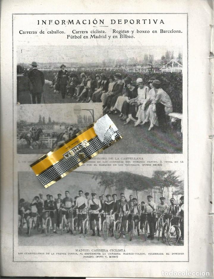 Collection Magazines and Newspapers: BYN 18 MAY 1924.N&ordm; 1722. CARRERA CABALLOS CICLISTA, MADRID HIPODROMO CASTELLANA VI&Ntilde;ETA SILENO