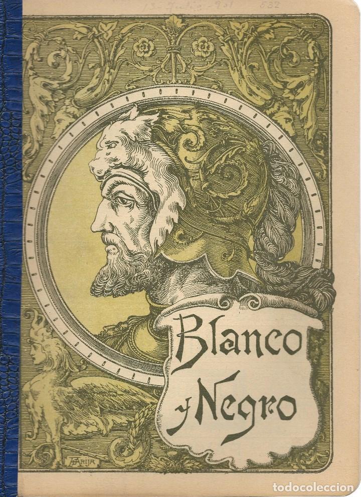 Collection Magazines and Newspapers: REVISTA BLANCO Y NEGRO N&ordm; 532 DEL 13 - 7 - 1901 PORTADA- MODERNISTA DE J.J. ARIJA