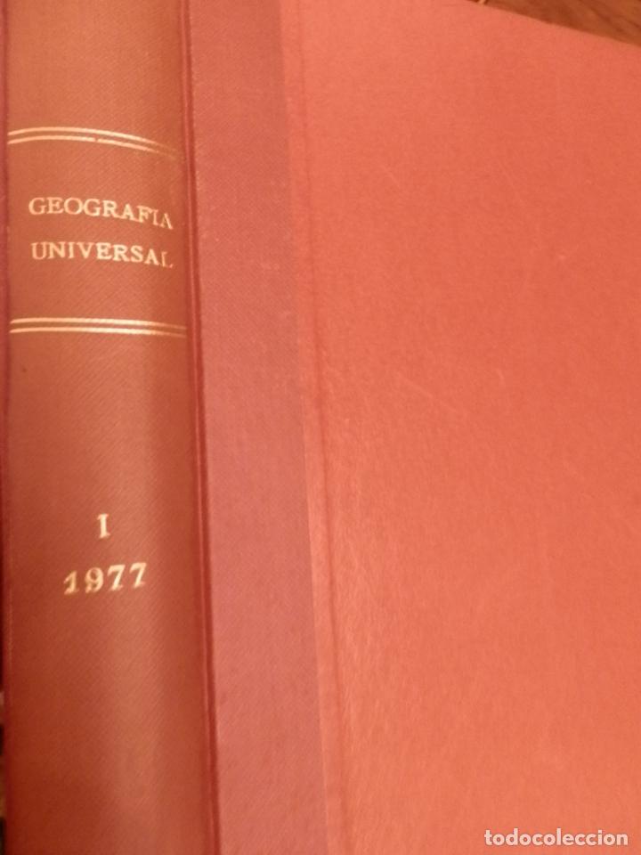 Coleccionismo de revistas y peri&oacute;dicos: REVISTA DE GEOGRAFIA UNIVERSAL, NUMEROS 1 A 6, A&Ntilde;O I, 1977,ENCUADERNADOS EN CARTON ROJO