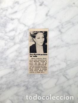 Coleccionismo de revistas y peri&oacute;dicos: RECORTE - SARA MONTIEL - 1983