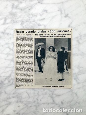 Coleccionismo de Revistas y Peri&oacute;dicos: RECORTE - ROC&Iacute;O JURADO - 1980