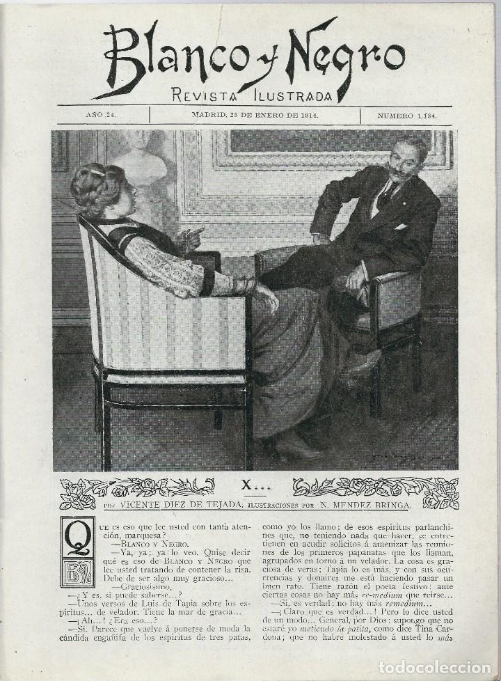 Collection Magazines and Newspapers: REVISTA BLANCO Y NEGRO N&ordm; 1.184 DEL 25 - 1 - 1914 - SIN PORTADA NI TRASERA -