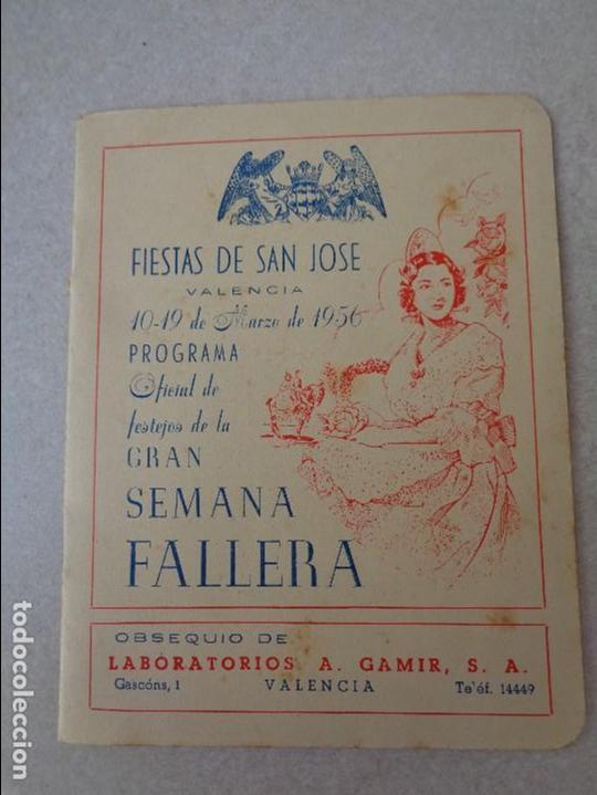 Coleccionismo de Revistas y Peri&oacute;dicos: REVISTA FALLERA - PROGRAMA OFICIAL GRAN SEMANA - 1956 - TEMA FALLAS DE VALENCIA - ORIGINAL - RARA
