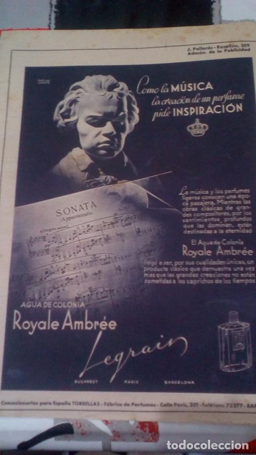 Colecionismo de Revistas e Jornais: RECORTE ANUNCIO FRAGANCIA AGUA DE COLONIA ROYALE AMBREE LEGRAIN PARIS 1943