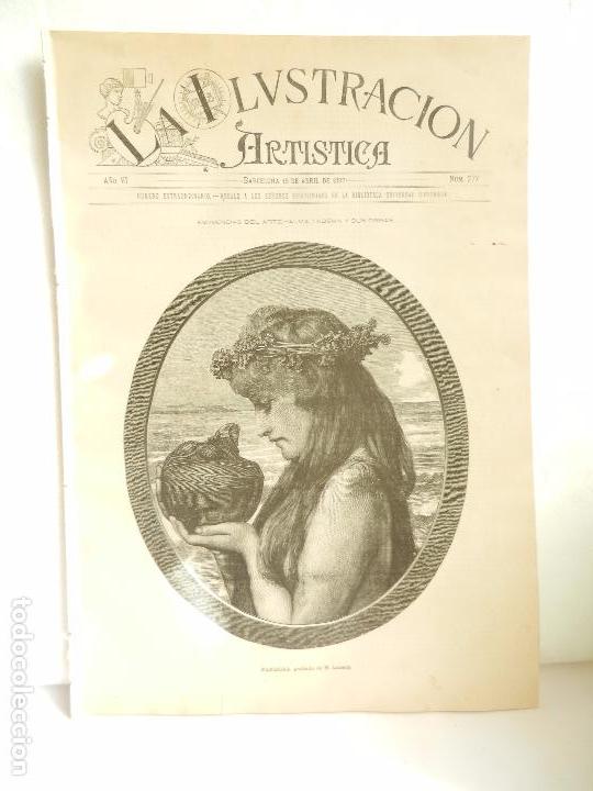 Collection Magazines and Newspapers: REVISTA LA ILUSTRACI&Oacute;N ART&Iacute;STICA A&Ntilde;O VI N&Uacute;M. 277 BARCELONA 18 DE ABRIL DE 1887.