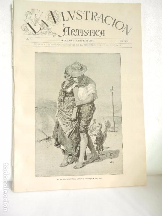Collezionismo di Riviste e Giornali: REVISTA LA ILUSTRACI&Oacute;N ART&Iacute;STICA A&Ntilde;O VI N&Uacute;M. 305 BARCELONA 31 DE OCTUBRE DE 1887.