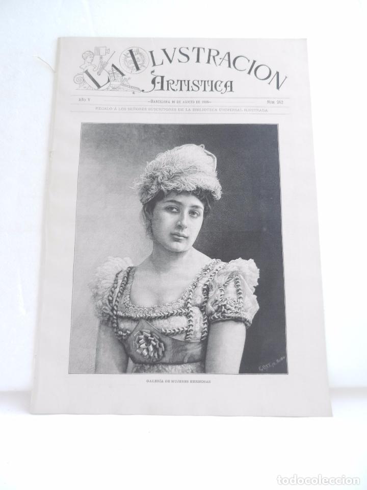 Collezionismo di Riviste e Giornali: REVISTA LA ILUSTRACI&Oacute;N ART&Iacute;STICA A&Ntilde;O V N&Uacute;M. 242 BARCELONA 16 DE AGOSTO DE 1886.