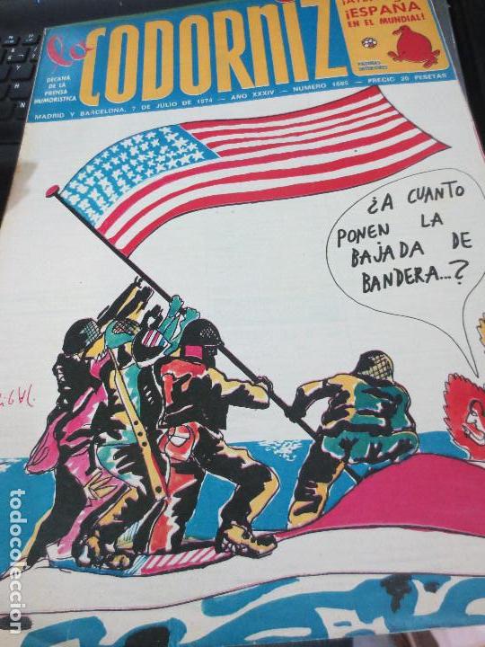 Coleccionismo de Revistas y Peri&oacute;dicos: REVISTA LA CODORNIZ N&ordm; 1685 7 DE JULIO  DE 1974 A&Ntilde;O XXXIV