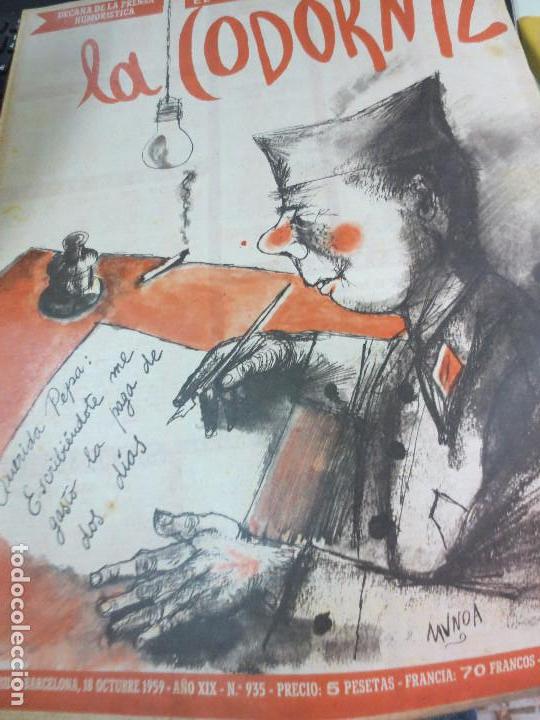 Coleccionismo de Revistas y Peri&oacute;dicos: REVISTA LA CODORNIZ N&ordm; 935 18 DE OCTUBRE  DE 1959 A&Ntilde;O XIX