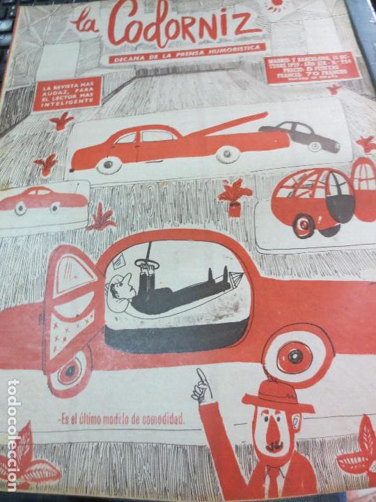 Coleccionismo de Revistas y Peri&oacute;dicos: REVISTA LA CODORNIZ N&ordm; 934 11 DE OCTUBRE  DE 1959 A&Ntilde;O XIX