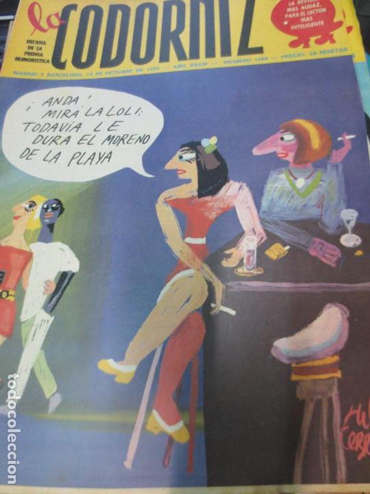 Coleccionismo de Revistas y Peri&oacute;dicos: REVISTA LA CODORNIZ N&ordm; 1699  A&Ntilde;O XXXIV 13 DE OCTUBRE 1974