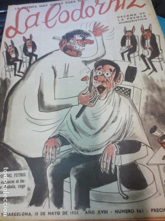 Coleccionismo de Revistas y Peri&oacute;dicos: REVISTA LA CODORNIZ N&ordm; 861 A&Ntilde;O XVIII 18 DEMAYO 1958