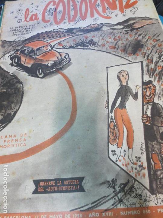 Coleccionismo de Revistas y Peri&oacute;dicos: REVISTA LA CODORNIZ N&ordm; 860  A&Ntilde;O XVIII 11 DE MAYO 1958