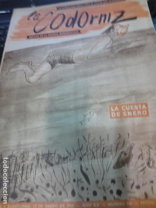 Coleccionismo de Revistas y Peri&oacute;dicos: REVISTA LA CODORNIZ N&ordm; 948  A&Ntilde;O XX 17 DE ENERO 1960