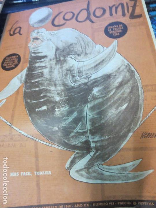 Coleccionismo de Revistas y Peri&oacute;dicos: REVISTA LA CODORNIZ N&ordm; 953  A&Ntilde;O XX 21 DE FEBRERO 1960