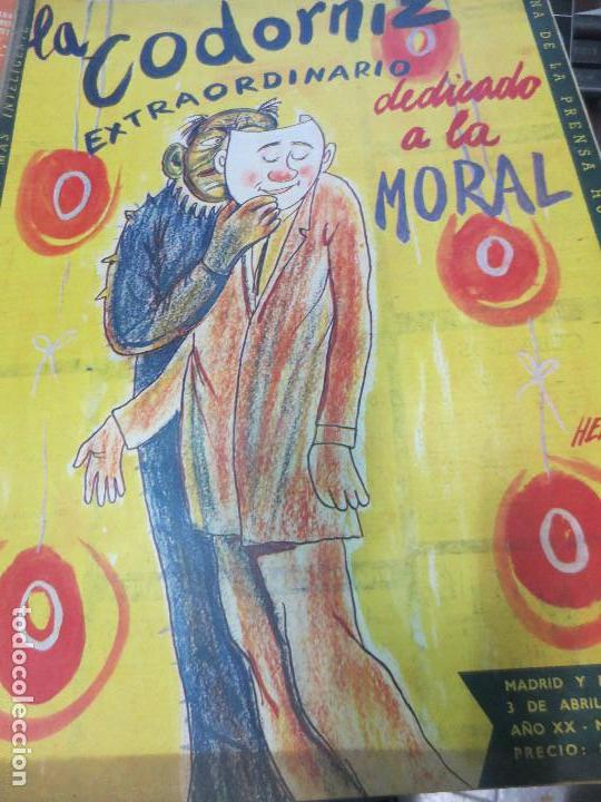 Coleccionismo de Revistas y Peri&oacute;dicos: REVISTA LA CODORNIZ N&ordm; 959  A&Ntilde;O XX 3 DE ABRIL 1960
