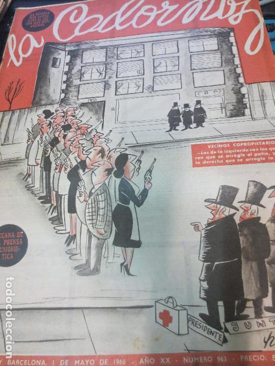 Coleccionismo de Revistas y Peri&oacute;dicos: REVISTA LA CODORNIZ N&ordm; 963  A&Ntilde;O XX 1 DE MAYO 1960