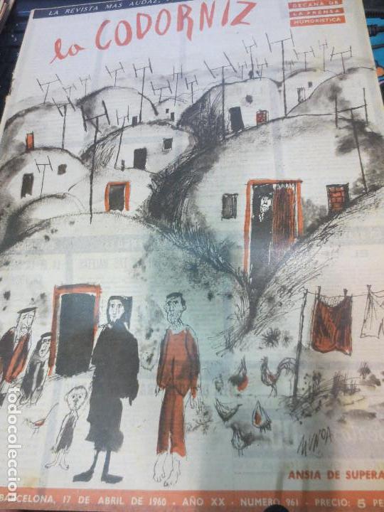 Coleccionismo de Revistas y Peri&oacute;dicos: REVISTA LA CODORNIZ N&ordm; 961  A&Ntilde;O XX 17 DE ABRIL 1960