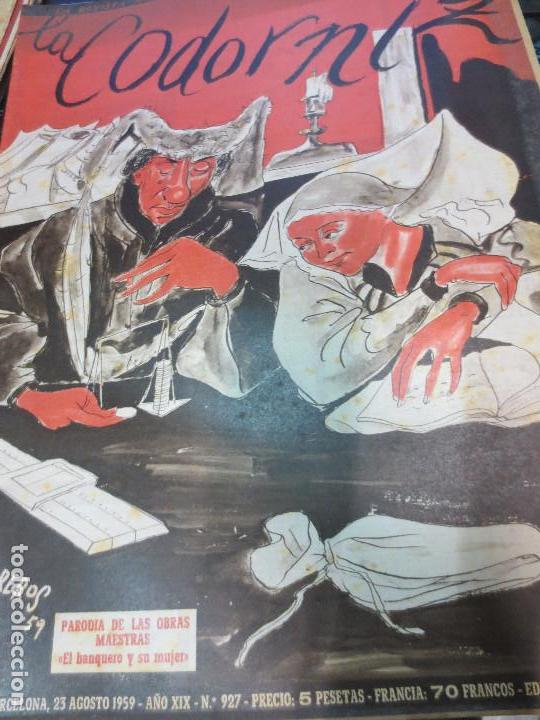 Coleccionismo de Revistas y Peri&oacute;dicos: REVISTA LA CODORNIZ N&ordm; 927  A&Ntilde;O XIX 23 DE AGOSTO 1959