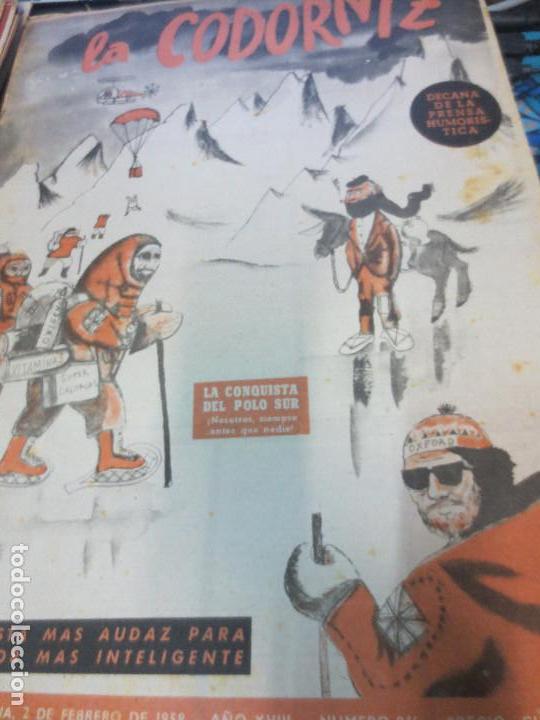 Coleccionismo de Revistas y Peri&oacute;dicos: REVISTA LA CODORNIZ N&ordm; 846  A&Ntilde;O XVIII 2 DE FEBRERO 1958