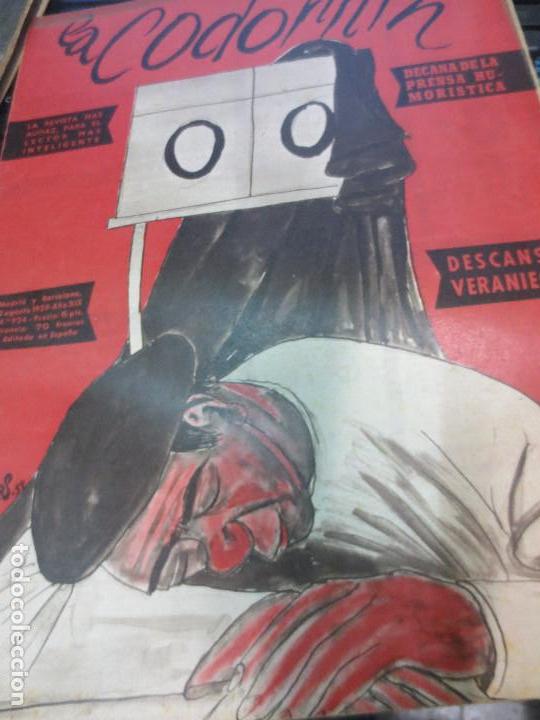 Coleccionismo de Revistas y Peri&oacute;dicos: REVISTA LA CODORNIZ N&ordm; 924  A&Ntilde;O XIX 2 DE AGOSTO 1959