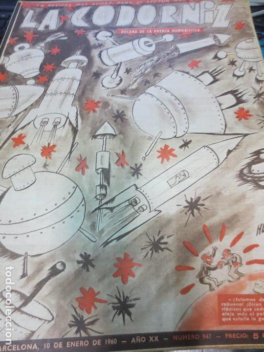 Coleccionismo de Revistas y Peri&oacute;dicos: REVISTA LA CODORNIZ N&ordm; 947  A&Ntilde;O XX 10 DE ENERO 1960
