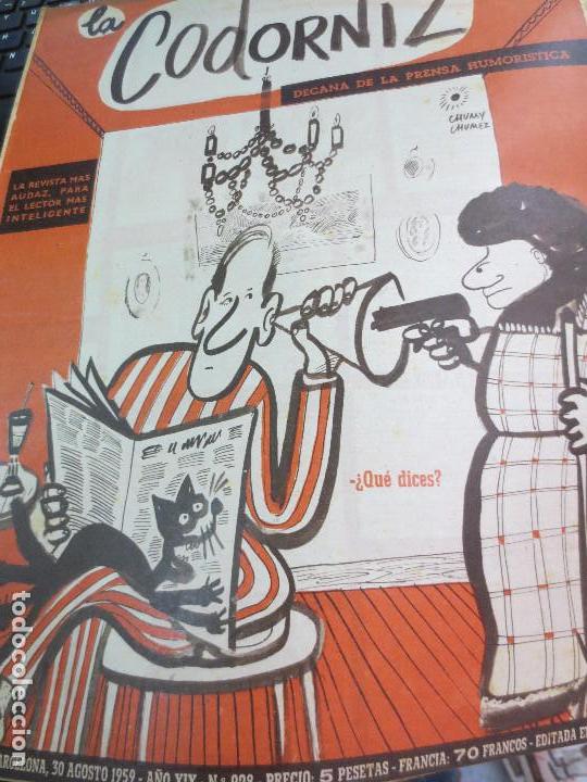 Coleccionismo de Revistas y Peri&oacute;dicos: REVISTA LA CODORNIZ N&ordm; 928 30 DE AGOSTO  DE 1959 A&Ntilde;O XIX