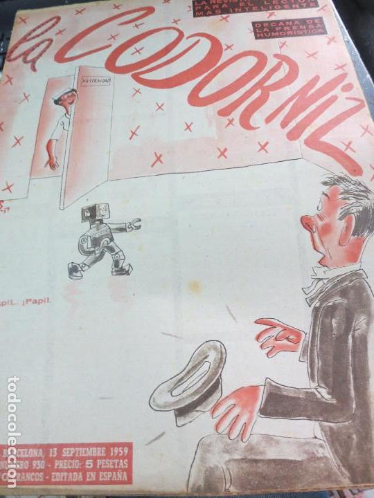 Coleccionismo de Revistas y Peri&oacute;dicos: REVISTA LA CODORNIZ N&ordm; 930 30 DE SEPTIEMBRE  DE 1959 A&Ntilde;O XIX