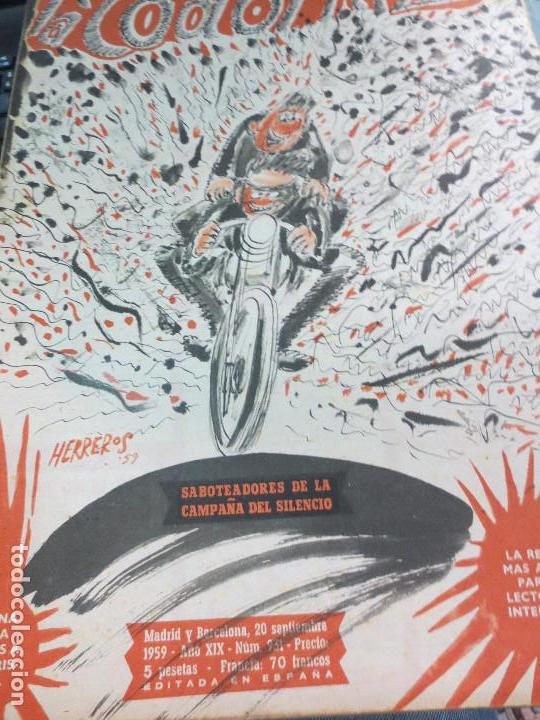 Coleccionismo de Revistas y Peri&oacute;dicos: REVISTA LA CODORNIZ N&ordm; 931 20 DE SEPTIEMBRE  DE 1959 A&Ntilde;O XIX