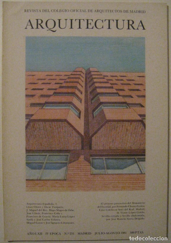 Collection Magazines and Newspapers: ARQUITECTURA. REVISTA DEL COLEGIO OFICIAL DE ARQUITECTOS DE MADRID. N&ordm;231, JULIO-AGOSTO 1981.