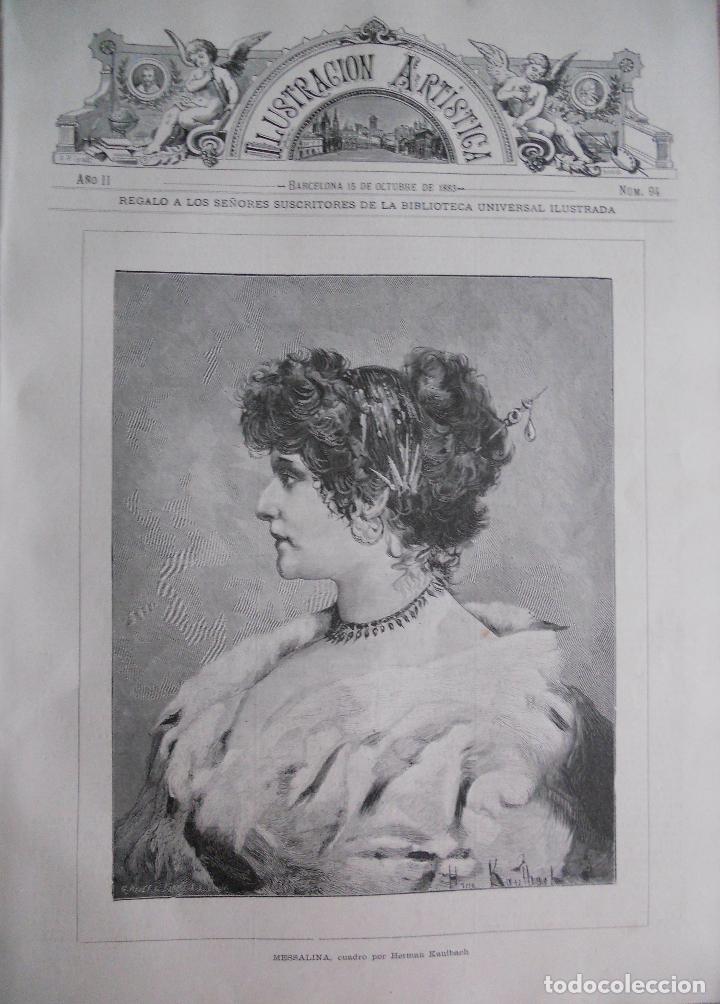 Collection Magazines and Newspapers: REVISTA LA ILUSTRACI&Oacute;N ARTISTICA. A&Ntilde;O II. BARCELONA 15 OCTUBRE 1883. NUM. 94.  MESSALINA.