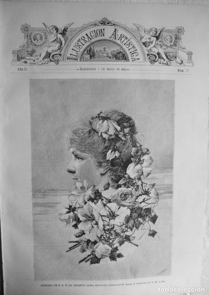 Collection Magazines and Newspapers: REVISTA LA ILUSTRACI&Oacute;N ARTISTICA. A&Ntilde;O II. BARCELONA 7 MAYO  1883. NUM. 71.LA INFANTA DO&Ntilde;A EULALIA.