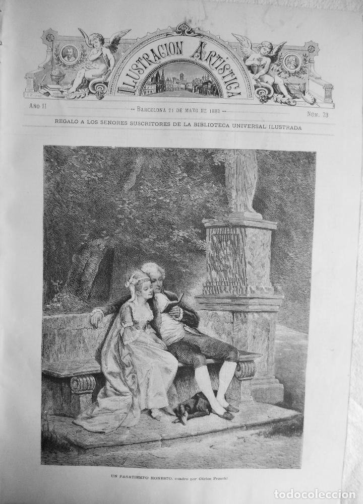 Collezionismo di Riviste e Giornali: REVISTA LA ILUSTRACI&Oacute;N ARTISTICA. A&Ntilde;O II. BARCELONA 21 MAYO 1883. NUM. 73. UN PASATIEMPO HONESTO.