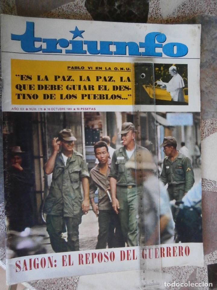 Collezionismo di Riviste e Giornali: revista - triunfo - poster sylvia koscina - ursula andress - pablo VI en la O.N.U. - n&ordm; 176 - 1965