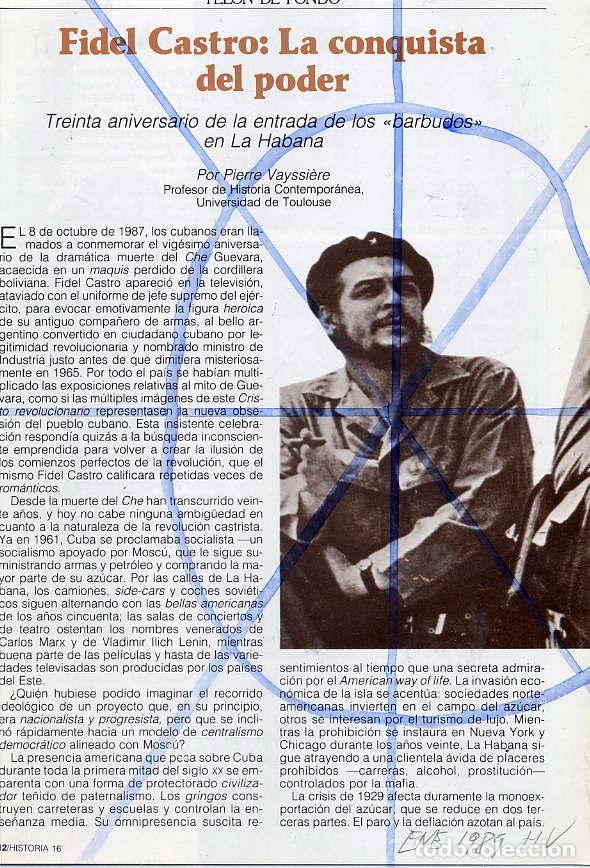 Coleccionismo de Revistas y Peri&oacute;dicos: FIDEL CASTRO 1989 LA CONQUISTA DEL PODER ARTICULO 7 HOJAS REVISTA