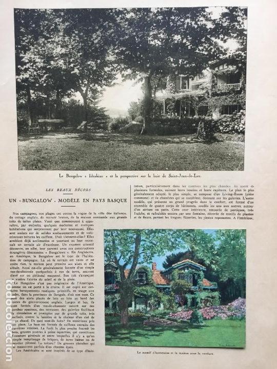 Coleccionismo de revistas y peri&oacute;dicos: UN BUNGALOW EN EL PA&Iacute;S VASCO.REVISTA A&Ntilde;O 1924.IDUSKIAN