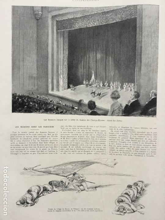 Coleccionismo de revistas y peri&oacute;dicos: BAILARINES VASCOS EN PAR&Iacute;S.AURRESKU.PAIS VASCO REVISTA A&Ntilde;O 1929