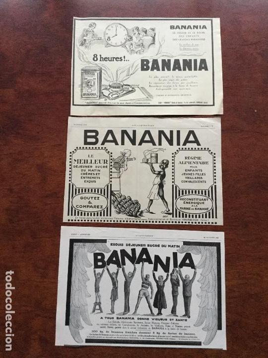 Collection Magazines and Newspapers: BANANIA 3 ANUNCIOS PUBLICIDAD A&Ntilde;OS 1923,1926 Y 1929