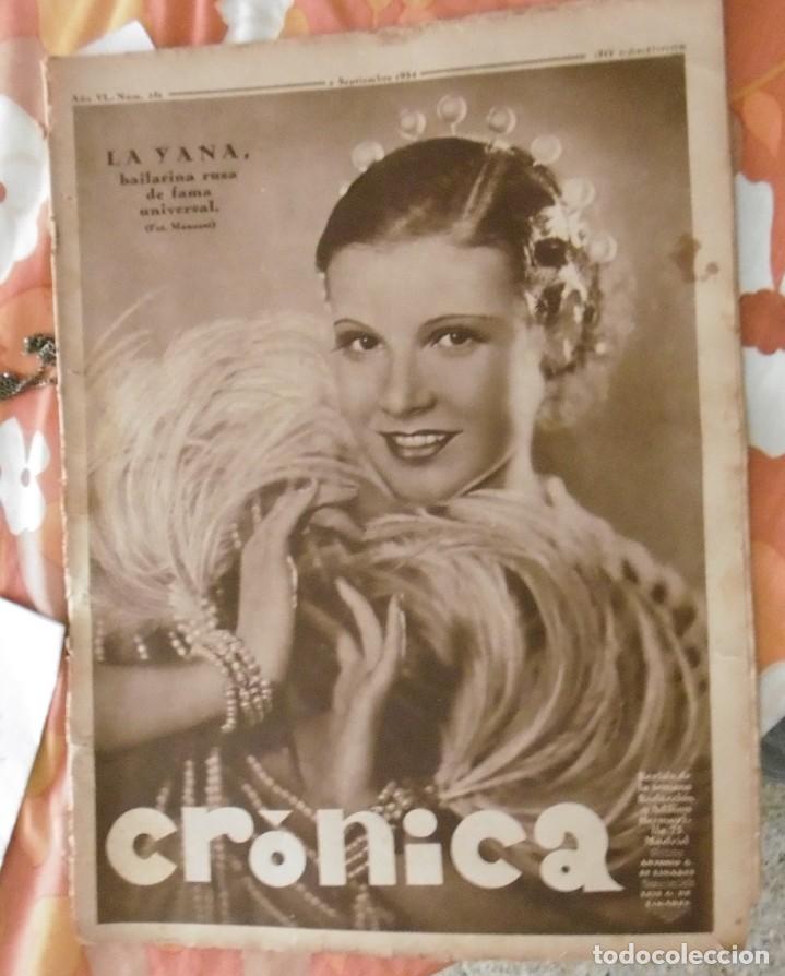 Coleccionismo de Revistas y Peri&oacute;dicos: CRONICA 251 revista de la semana art&iacute;culos 2 de septiembre de 1934