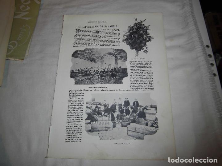 Collection Magazines and Newspapers: LA EXPORTACION DE NARANJAS CLASIFICACION,EMBARQUE EN VAPOR.SARTHOU HOJA REVISTA BLANCO Y NEGRO 1902