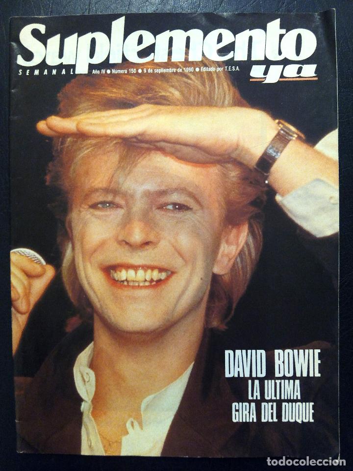 Coleccionismo de revistas y peri&oacute;dicos: SUPLEMENTO SEMANAL YA - N&ordm; 150 - SEPTIEMBRE 1990 - DAVID BOWIE - LA &Uacute;LTIMA GIRA DEL DUQUE