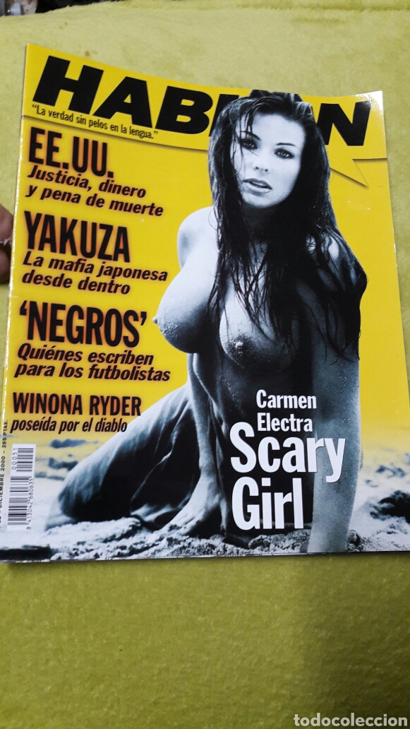 Coleccionismo de revistas y peri&oacute;dicos: Revista Hablan Portada Carmen Electra a&ntilde;o 2000