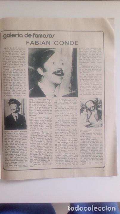 Collectionnisme de Revues et Journaux: RECORTE FABIAN CONDE