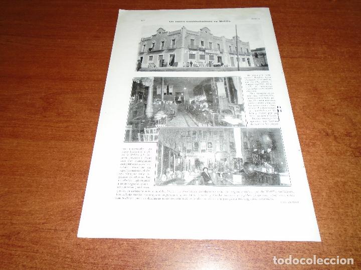 Collezionismo di Riviste e Giornali: HOJA PRENSA 1912: NUEVO ESTABLECIMIENTO EN MELILLA, ALMACENES LA RECONQUISTA