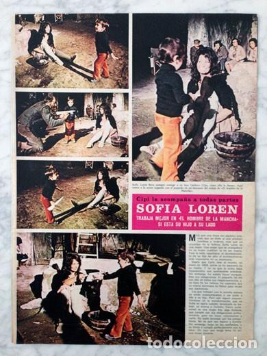 Coleccionismo de Revistas y Peri&oacute;dicos: REPORTAJE - SOF&Iacute;A LOREN (RODAJE DE EL HOMBRE DE LA MANCHA) - 1972