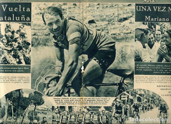 Coleccionismo de revistas y peri&oacute;dicos: CICLISMO 1939 MARIANO CA&Ntilde;ARDO 2 HOJAS REVISTA