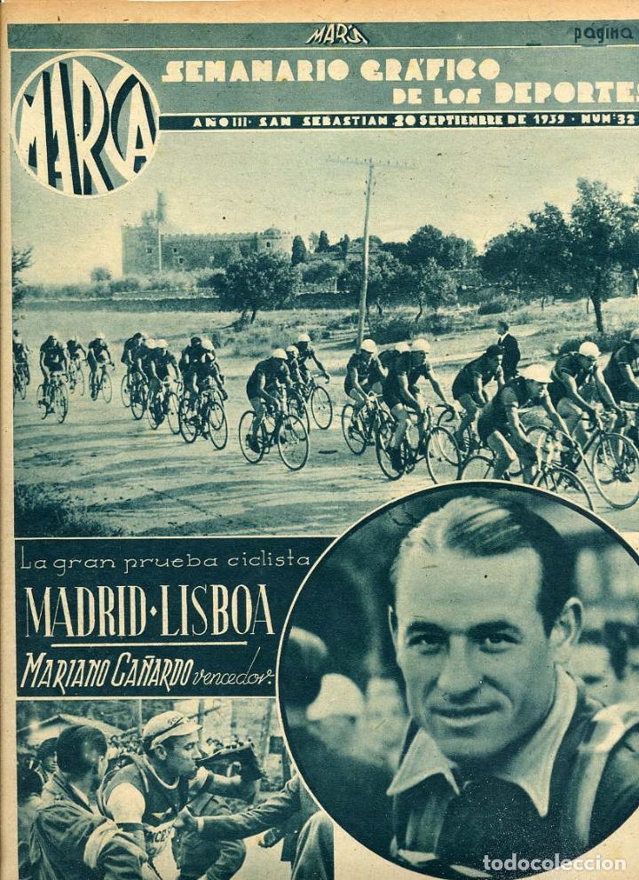 Coleccionismo de revistas y peri&oacute;dicos: CICLISMO 1939 CA&Ntilde;ARDO 2  HOJAS  PORTADA REVISTA