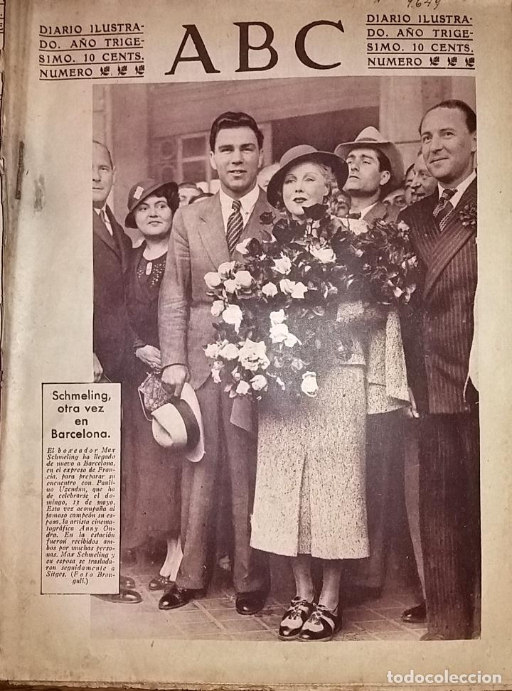 Collection Magazines and Newspapers: DIARIO ABC 27 DE ABRIL DE 1934 el boxeador schmeling en barcelona